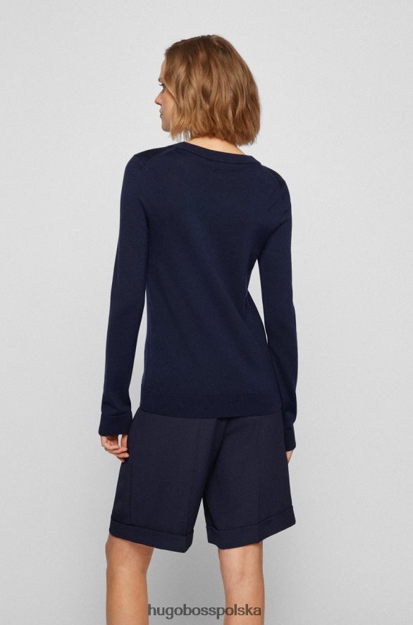 Hugo Boss dzianina fegana 50459477 granatowa marynarka wojenna R0X0H6782