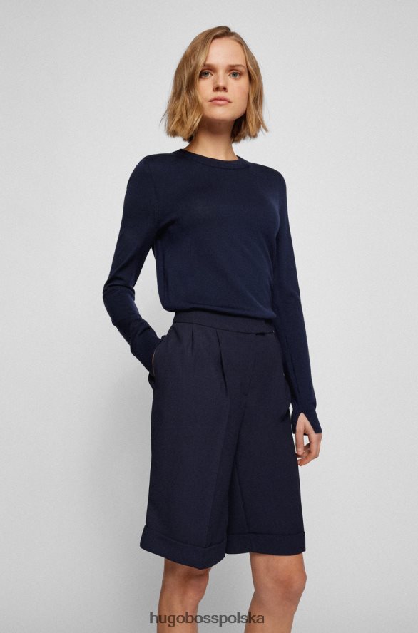 Hugo Boss dzianina fegana 50459477 granatowa marynarka wojenna R0X0H6782