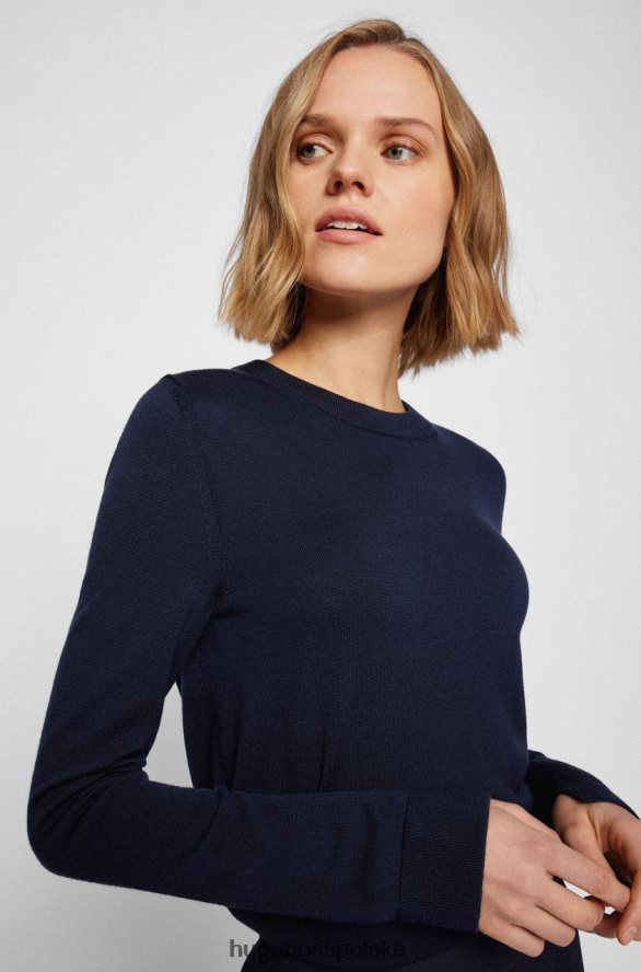 Hugo Boss dzianina fegana 50459477 granatowa marynarka wojenna R0X0H6782
