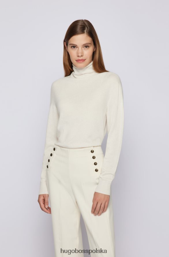 Hugo Boss dzianina kaszmirowa Fatenas 50459523 camel wielbłąd/len R0X0H6723