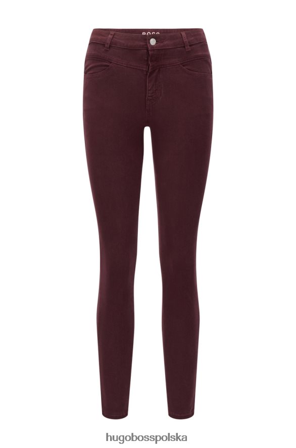 Hugo Boss jeansy skinny crot 1,3 50464460 merlot merlot R0X0H6737