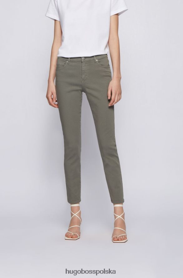 Hugo Boss jeansy slim fit 1.0 50450543 oliwkowe oliwkowy/beżowy/różowy R0X0H6806