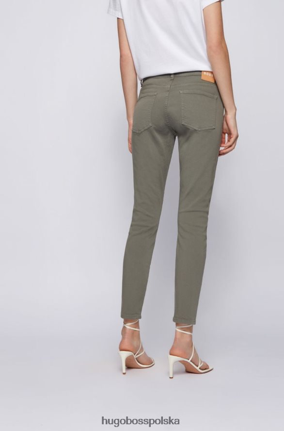 Hugo Boss jeansy slim fit 1.0 50450543 oliwkowe oliwkowy/beżowy/różowy R0X0H6806