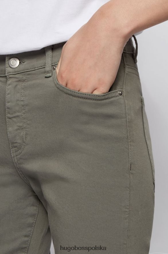 Hugo Boss jeansy slim fit 1.0 50450543 oliwkowe oliwkowy/beżowy/różowy R0X0H6806