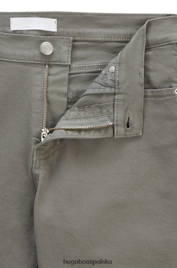 Hugo Boss jeansy slim fit 1.0 50450543 oliwkowe oliwkowy/beżowy/różowy R0X0H6806