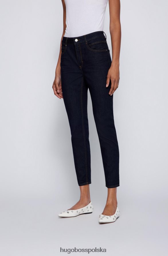 Hugo Boss jeansy slim fit 50441201 granatowe marynarka wojenna R0X0H6759