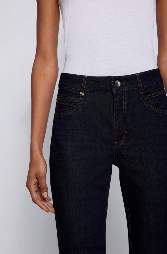 Hugo Boss jeansy slim fit 50441201 granatowe marynarka wojenna R0X0H6759