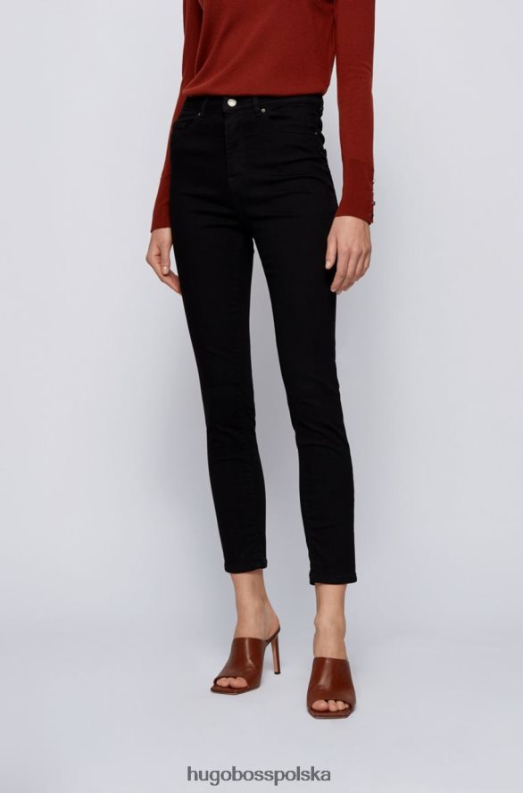 Hugo Boss jeansy superskinny Crop 1.0 50443156 czarne czarny R0X0H6807
