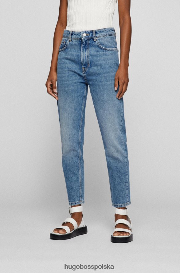 Hugo Boss nowoczesne jeansy typu mama 50467947 jasnoniebieskie jasnoniebieski R0X0H6710