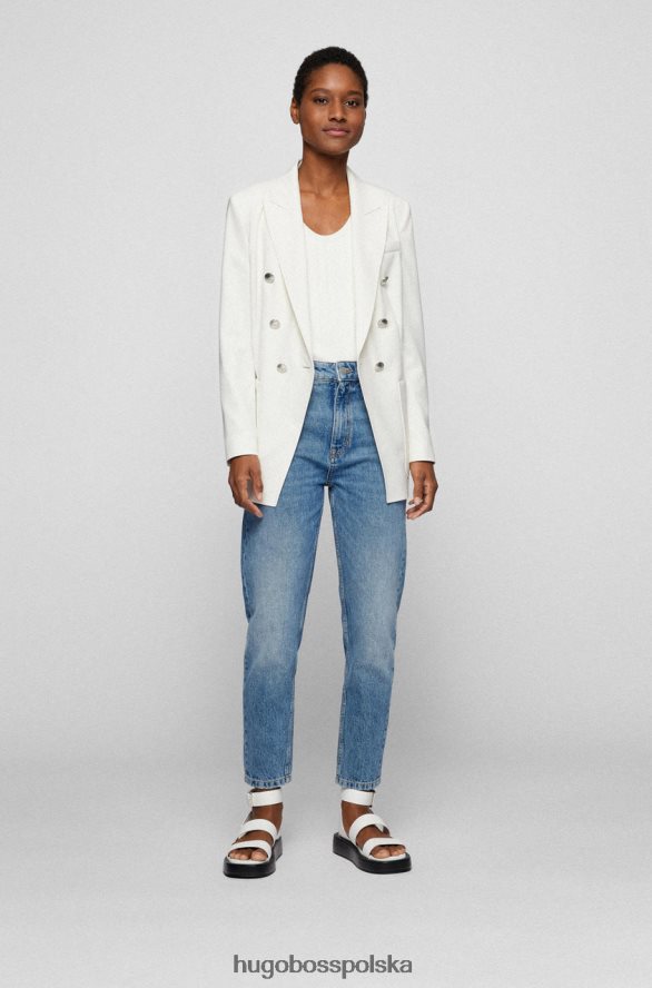 Hugo Boss nowoczesne jeansy typu mama 50467947 jasnoniebieskie jasnoniebieski R0X0H6710