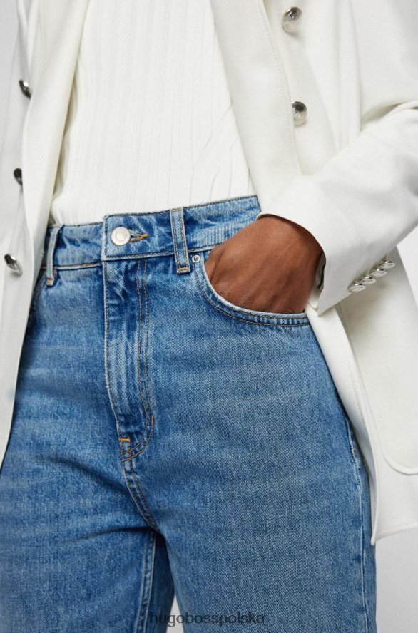 Hugo Boss nowoczesne jeansy typu mama 50467947 jasnoniebieskie jasnoniebieski R0X0H6710