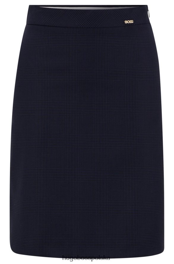 Hugo Boss spódnica z wysokim stanem vanewa 50477573 granatowa ciemnoniebieski R0X0H6699