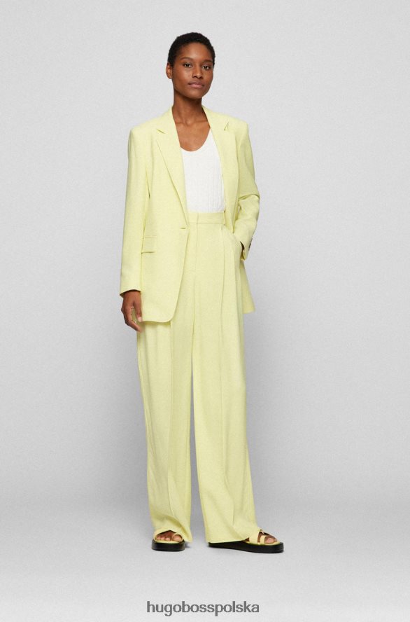 Hugo Boss spodnie TILLIA 50472215 żółte żółty R0X0H6717