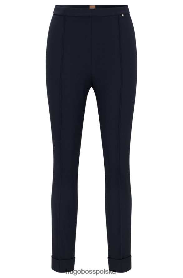 Hugo Boss spodnie tocanes 50477572 granatowe ciemnoniebieski R0X0H6698