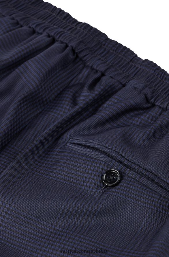 Hugo Boss spodnie tocanes 50477572 granatowe ciemnoniebieski R0X0H6698