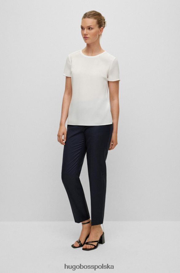 Hugo Boss spodnie tocanes 50477572 granatowe ciemnoniebieski R0X0H6698