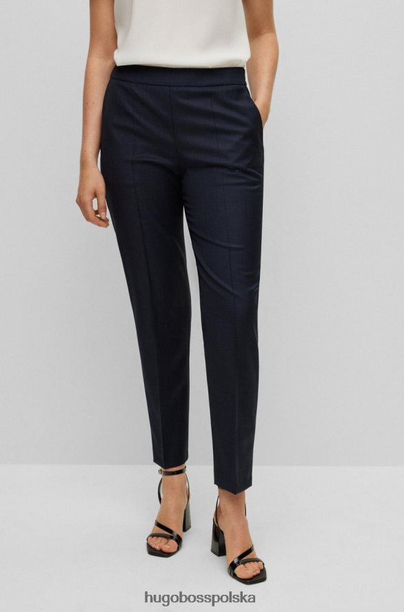Hugo Boss spodnie tocanes 50477572 granatowe ciemnoniebieski R0X0H6698