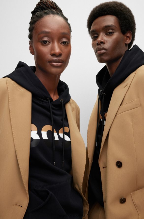 Hugo Boss Dwurzędowa kurtka unisex z beżowej wełny Hugo beżowy R0X0H62290