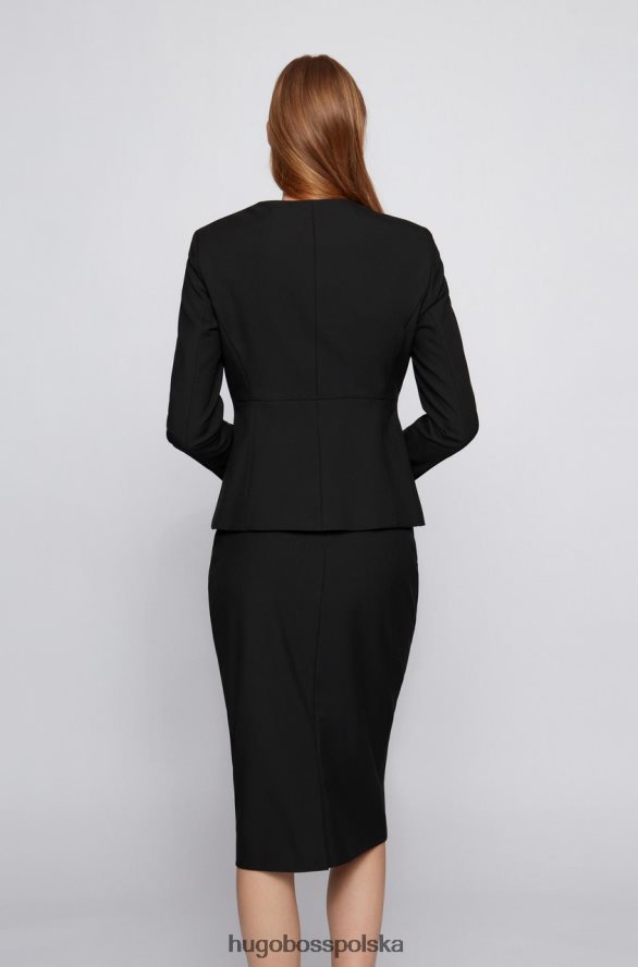 Hugo Boss kurtka bez kołnierza jasnea 50457863 czarna czarny R0X0H6768