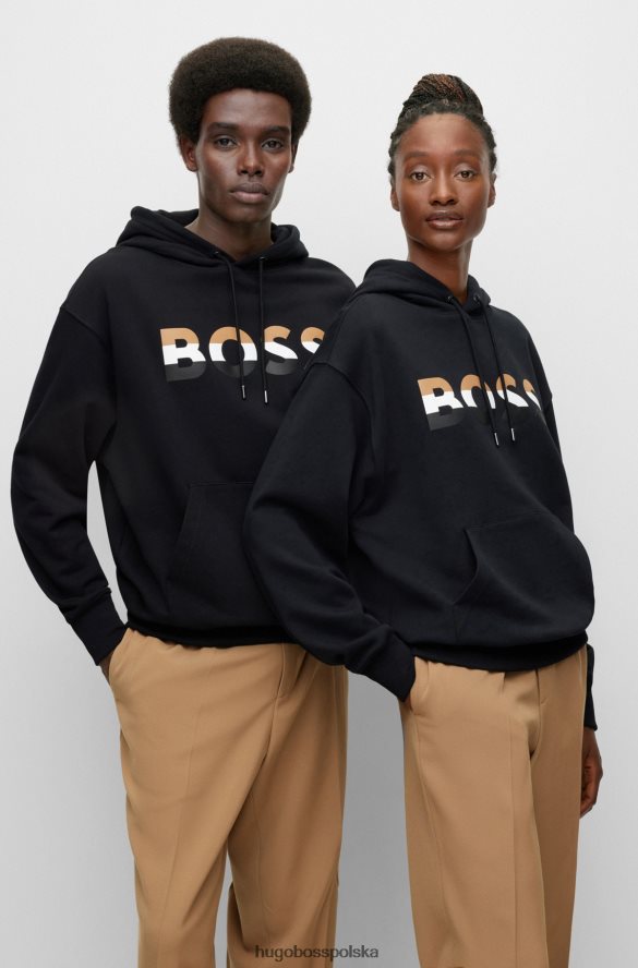 Hugo Boss Hugo Czarna bluza unisex o swobodnym kroju z bawełny organicznej czarny R0X0H61121