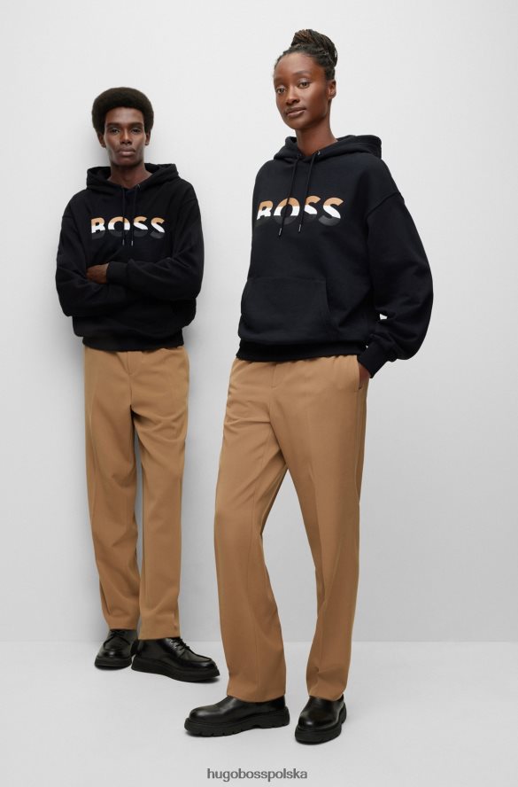 Hugo Boss Hugo Czarna bluza unisex o swobodnym kroju z bawełny organicznej czarny R0X0H61121