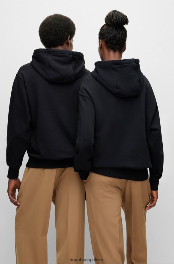 Hugo Boss Hugo Czarna bluza unisex o swobodnym kroju z bawełny organicznej czarny R0X0H61121