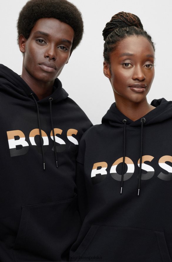 Hugo Boss Hugo Czarna bluza unisex o swobodnym kroju z bawełny organicznej czarny R0X0H61121