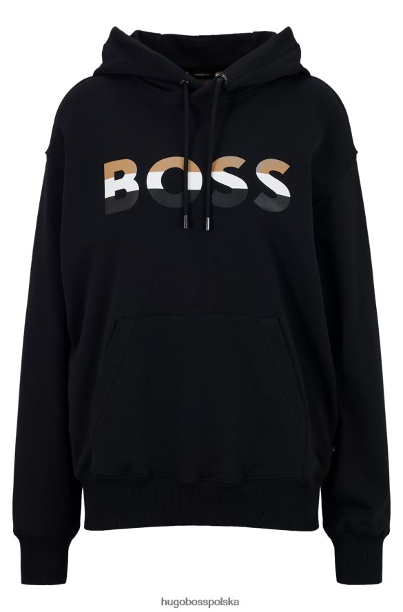 Hugo Boss Hugo Czarna bluza unisex o swobodnym kroju z bawełny organicznej czarny R0X0H61121