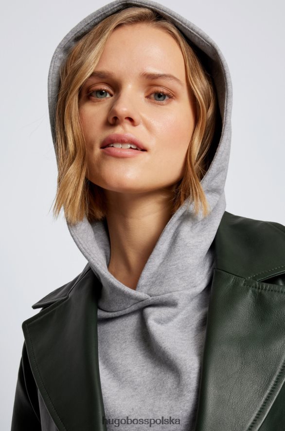 Hugo Boss bluza z kapturem ecaisy 50462824 szara szary R0X0H6738