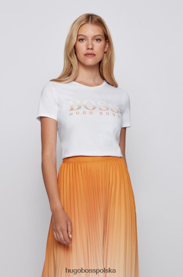 Hugo Boss koszulka c eti 50455145 biała biały R0X0H6762