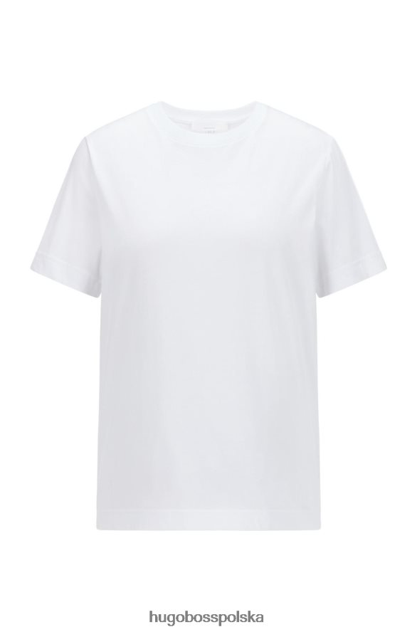 Hugo Boss koszulka ecosa 50457259 biała biały R0X0H6760