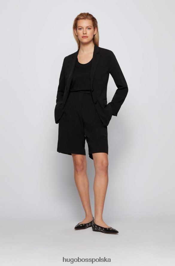 Hugo Boss koszulka s/s c egreaty 50455094 czarna czarny biały R0X0H6801