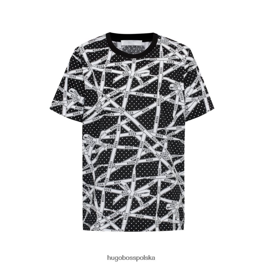 Hugo Boss rozpakowana koszulka ecosa 50466256 czarna czarny R0X0H6754
