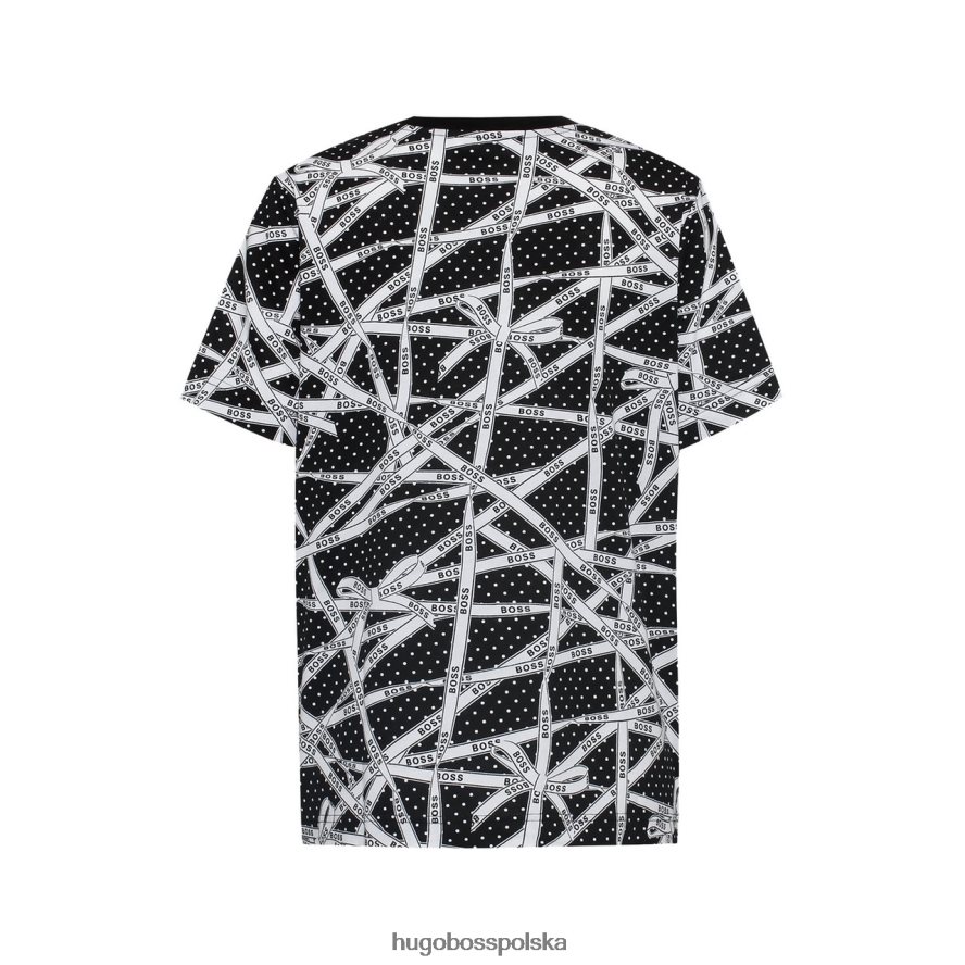 Hugo Boss rozpakowana koszulka ecosa 50466256 czarna czarny R0X0H6754