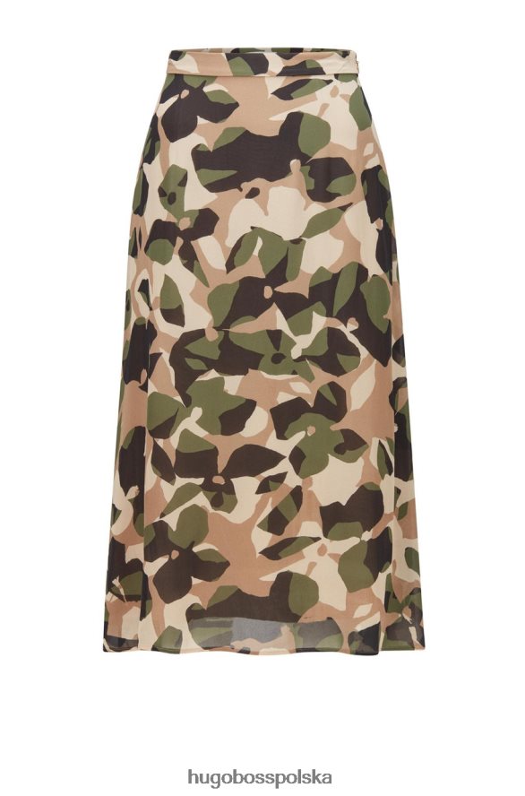 Hugo Boss spódnica vayani 50457563 oliwkowa Oliwa R0X0H6775