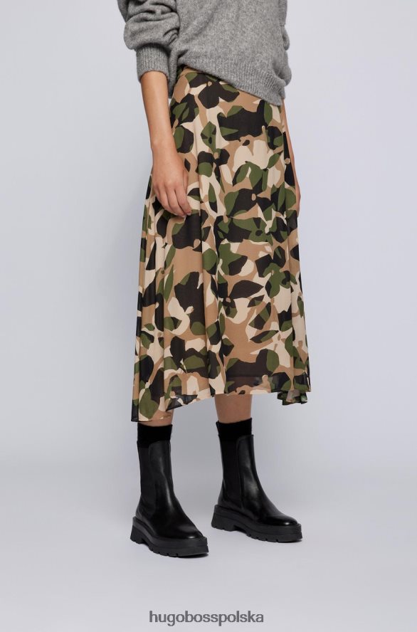 Hugo Boss spódnica vayani 50457563 oliwkowa Oliwa R0X0H6775