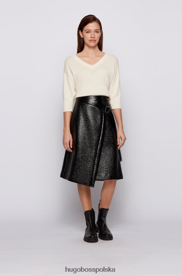 Hugo Boss spódnica vebonda 50446974 czarna czarny R0X0H6819