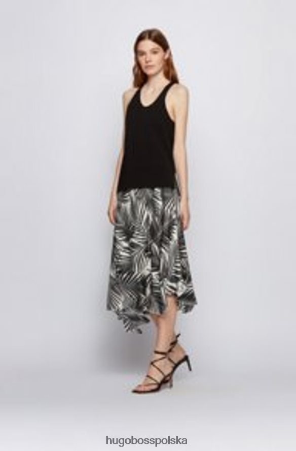 Hugo Boss spódnica veillana - 50455464 wzór otwarty wzór otwarty R0X0H6789
