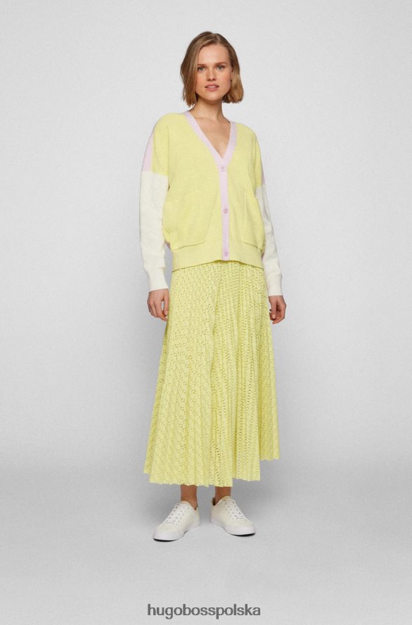 Hugo Boss spódnica veplica 50472140 żółta żółty R0X0H6716