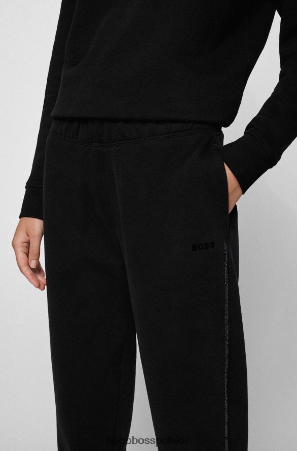 Hugo Boss spodnie c ejoy cekiny 50465682 czarne czarny/beżowy R0X0H6751