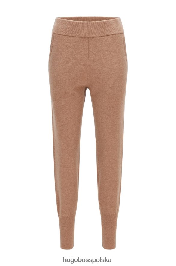 Hugo Boss spodnie dzianinowe fllian 50453059 camel wielbłąd R0X0H6779