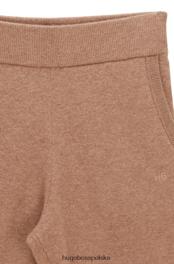 Hugo Boss spodnie dzianinowe fllian 50453059 camel wielbłąd R0X0H6779