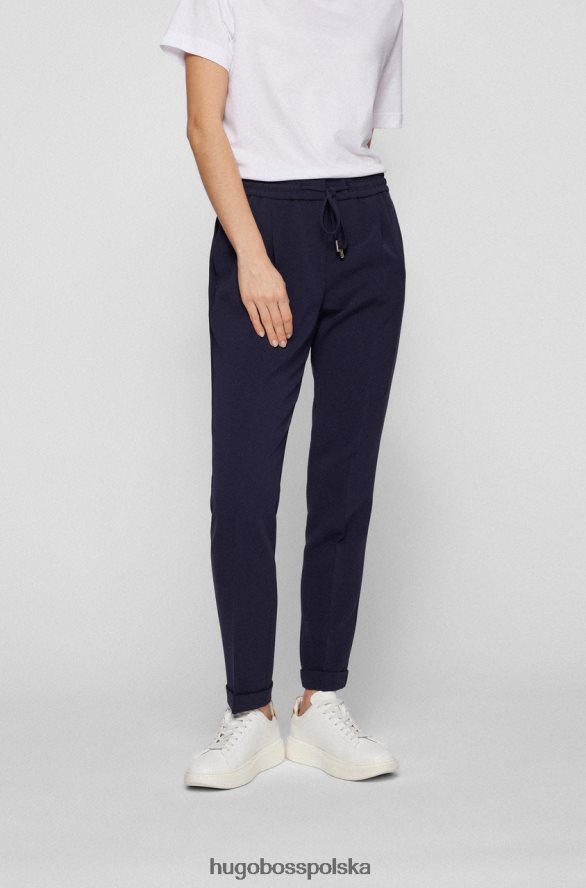 Hugo Boss spodnie tariyana 50427841 granatowe granatowy/czarny R0X0H6772