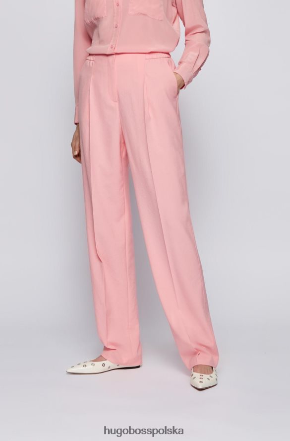 Hugo Boss spodnie tukkah 50456072 białe biały/jasnoróżowy R0X0H6795