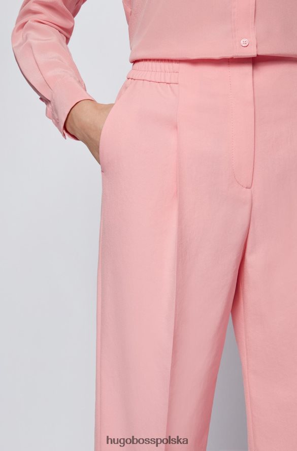 Hugo Boss spodnie tukkah 50456072 białe biały/jasnoróżowy R0X0H6795