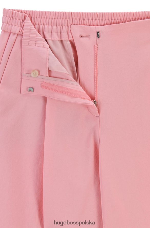 Hugo Boss spodnie tukkah 50456072 białe biały/jasnoróżowy R0X0H6795