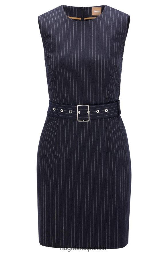 Hugo Boss sukienka Desene 50477429 granatowa ciemnoniebieski R0X0H6697