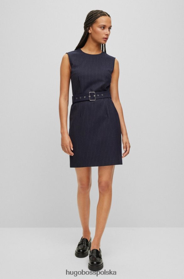 Hugo Boss sukienka Desene 50477429 granatowa ciemnoniebieski R0X0H6697