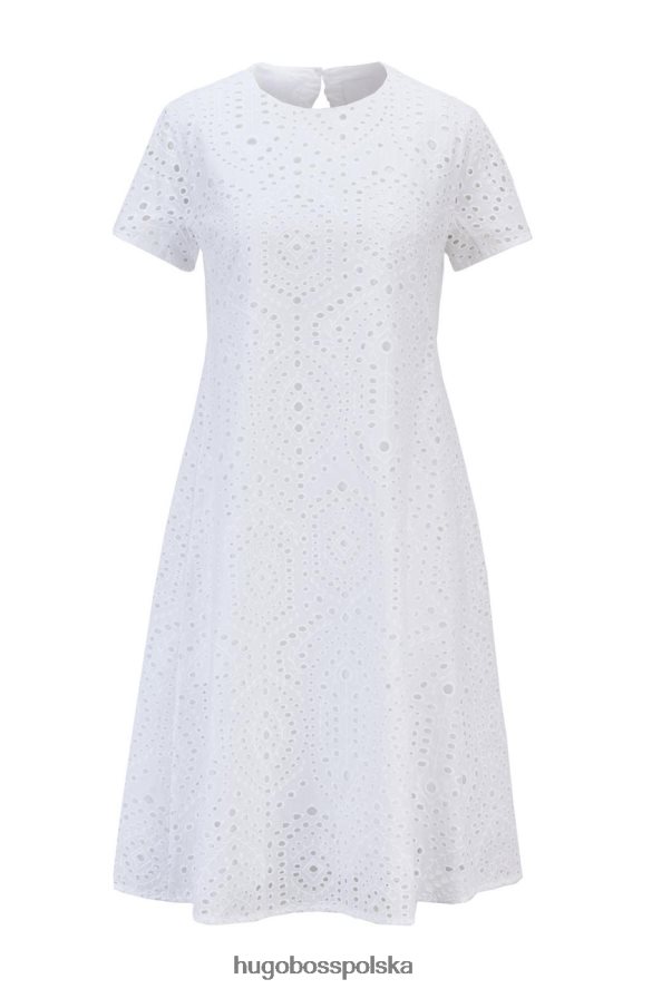 Hugo Boss sukienka dajour 50451274 biała biały R0X0H6797