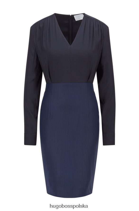 Hugo Boss sukienka dasaria 50460528 niebieska niebieski R0X0H6766